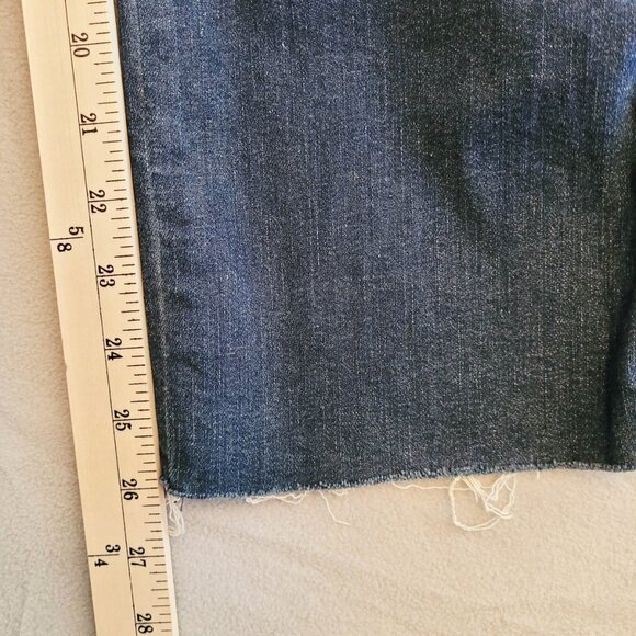 Sanctuary Jeans Size 32/14 Blue Modern Straight Crop High Rise Tuxedo Stripe - Picture 6 of 13